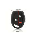 imza direksiyon kılıfı Ford Fiesta Mondeo Focus Transit Fusion Silikon Anahtar Koruma Kılıfı Siyah Kırmızı Renk