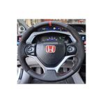imza direksiyon kılıfı Honda Civic Fb7 Araca Özel Direksiyon Kılıfı Alcantra Karbon Kırmızı Yüzüklü