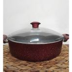 Imza Granit 30 cm Basık Tencere (Pilav,,karnıyarık) Kırmızı