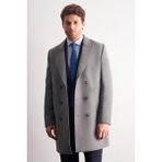 İmza Gri Kılıç Yaka Kruvaze Comfort Fit Esnek Classic Kaban 1008255164 - 54