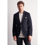 İmza Lacivert Mono Yaka Yünlü 6 Drop Comfort Fit Classic Ceket 1002255150 - Regular Fit - 54