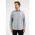 İmza Siyah - Beyaz Çizgili Desen Sert Yaka Uzun Kol Cepli Comfort Fit Pamuklu Gömlek 1004255280 - 2XL