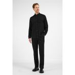 İmza Siyah Düğmeli Yaka Uzun Kol Cepli Slim Fit %100 Pamuk Gömlek 1004255213 - XL