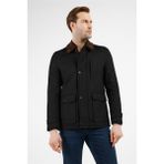 İmza Siyah Kadife Polo Yaka Düz Yırtmaçsız Tam Astar Slim Fit Casual Mont