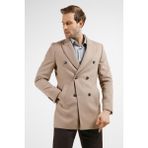 İmza Taş Rengi Kılıç Yaka Classic Slim Fit Kruvaze Kaban 1008255102 - 2XL