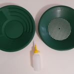 in mekanik gold pan altın eleme tavası (1 pan - 1 pan üstü elek - 1 vakum pompa) KARGO DAHİL FİYAT (YEŞİL)