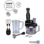 In Üstün Kaliteli Powelix Activflow Blender Seti Mutfak Robotu - Hızlı Çırpma, Karıştırma ve Doğrama - Siyah