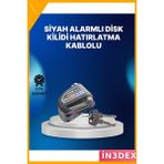 İn3dex 110DB Alarmlı Çelik Disk Kilidi Suya Dayanıklı 6mm Pin - Standart
