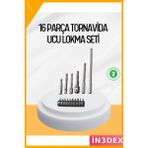 İn3dex 16 Parça Bits Tornavida Uç ve Adaptör Seti Çok Amaçlı - Standart