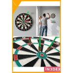 İn3dex 17 Inç Dart Tahtası Seti 4 Metal Ok Hedef Oyunu - Ahşap - Bej - Siyah - 0 - 1 Yaş