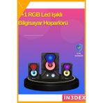 İn3dex 2.1 Kanal Rgb LED Oyun Hoparlörü 9W Subwoofer Ses Sistemi - Standart