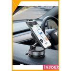 İn3dex 360° Döner Manyetik Araç Telefon Tutucu Katlanabilir Stand - Standart - 000-Siyah