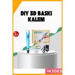 İn3dex 3D Modelleme Kalemi Abs Pla Filament 0.7mm Nozul Hobi - Ahşap - Bej - Siyah - 0 - 1 Yaş