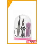 İn3dex 4 Parça Manikür Pedikür Seti Pembe Kapsül Kutulu Tırnak Bakım - Standart - 07-Pembe