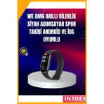 İn3dex Akıllı Bileklik 20 Gün Bekleme Süresi Tpu Silikon Kordon - Altın - Siyah - 35 - 48 mm - Standart
