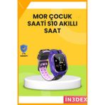 İn3dex Akıllı Çocuk Saati Mor Adımsayar Alarm ve Konum Takibi - Altın - Siyah - 35 - 48 mm - Standart