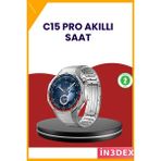 İn3dex Akıllı Saat Adım Sayar Uyku Takibi Nabız Ölçer 1.43 Inç - Altın - Siyah - 35 - 48 mm - Standart