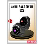 İn3dex Akıllı Saat Bluetooth Adım Sayar Kalori Ölçer Kalp Atışı Takibi - Altın - Siyah - 35 - 48 mm - Standart