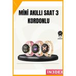 İn3dex Akıllı Saat Su Geçirmez Uzun Pil Ömrü Adım Sayar Kalp Atış Hızı - Altın - Siyah - 35 - 48 mm - Standart