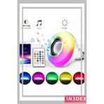 İn3dex Ampül Görünümlü Rgb LED Bluetooth Hoparlör Ses Bombası - Standart