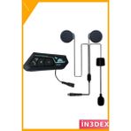 İn3dex Bluetooth 5.0 Motosiklet Kask Kulaklığı Interkom Ses Sistemi - Standart