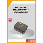 İn3dex Bluetooth 5.3 Kulaklık Powerbanklı Kablolu Kablosuz Dokunmatik Uzun Pil - Ahşap - Bej - Siyah - Standart