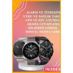 İn3dex Bluetooth Kulaklık ve Akıllı Saat Seti Amoled Ekran Nabız Ölçer Uyku Takibi - Altın - Siyah - 35 - 48 mm - Standart