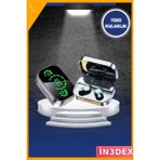 İn3dex Bluetooth Kulaklıklı Akıllı Saat Anc Gürültü Engelleme Dokunmatik - Altın - Siyah - 35 - 48 mm - Standart