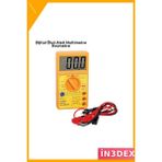 İn3dex Dijital Multimetre Ac Dc Gerilim Akım Direnç Ölçer LCD Ekran 10A - Ahşap - Bej - Siyah