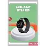 İn3dex Dokunmatik Ekranlı Akıllı Saat – Kalp Atışı, Adım Sayar ve Spor Takibi - Altın - Siyah - 35 - 48 mm - Standart