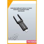 İn3dex Dual Band USB Wifi Adaptör 2.4ghz 5ghz Yüksek Hızlı - Standart