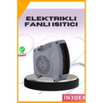 İn3dex Fanlı Elektrikli Oda Isıtıcısı Termik Korumalı Taşınabilir - 1 W