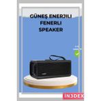İn3dex Güneş Enerjili Bluetooth Hoparlör Uzun Pil Ömrü Fm Radyo Mikrofon - Standart