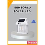İn3dex Güneş Enerjili Duvar Lambası 1800MAH Hareket Sensörlü 3 Mod - Standart