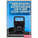 İn3dex Işıklı Bluetooth Hoparlör Ses Bombası Taşınabilir Yüksek Ses Radyo - Standart