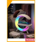 İn3dex Kablosuz Şarjlı Bluetooth Hoparlör Rgb Işıklı Dijital Saat Alarmlı - Standart