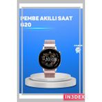 İn3dex Kablosuz Şarjlı Tam Ekran Akıllı Saat Türkçe Dil Uzun Pil Ömrü - Altın - Siyah - 35 - 48 mm - Standart