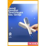 İn3dex Kendini Temizleyen Saç Tüm Saç Tipleri Için Tarak - Ahşap - Sarı