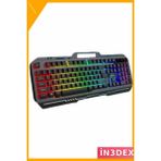 İn3dex LED Işıklı Mekanik Oyuncu Klavye ve Mouse Seti Siyah PG8018 - Beyaz