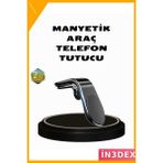 İn3dex Manyetik Araç Telefon Tutucu 360 Derece Dönebilen Sarsıntısız - Standart - 000-Siyah