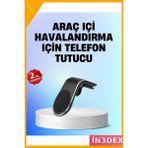 İn3dex Manyetik Araç Telefon Tutucu 360 Derece Döner Kalorifer Petekli - Standart - 000-Siyah