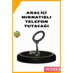 İn3dex Manyetik Araç Telefon Tutucu 360° Dönebilen Katlanır Magsafe Uyumlu - Standart - 000-Siyah