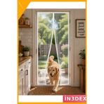 İn3dex Mıknatıslı Tül Sineklik 105X210 cm Kapı Için Otomatik Kapanan - 00 Beyaz - Standart