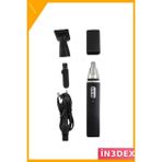İn3dex Mini Paslanmaz Çelik Burun Kulak Kıl Tıraş Makinesi USB Şarjlı - Altın - Siyah - 35 - 48 mm - Standart