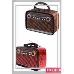 İn3dex Nostaljik Radyo Görünümlü Bluetooth Hoparlör - Standart