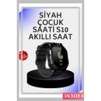 İn3dex S10 Akıllı Çocuk Saati Siyah Tasarım Adımsayar ve Alarm Fonksiyonu - Altın - Siyah - 35 - 48 mm - Standart