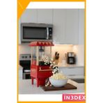 İn3dex Sıcak Hava Patlatmalı Yağsız Popcorn Makinesi 5 Dakikada - Standart - Ahşap - Siyah