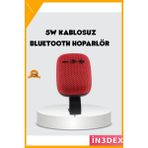 İn3dex Taşınabilir Bluetooth Hoparlör 5.1 5W Güçlü Bas Fm Radyo Tws - Standart