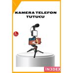 İn3dex Video Çekim Kiti Tripod LED Işık Mikrofon Bluetooth Kumanda Seti - Standart - 000-Siyah