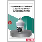 İn3dex Wi-Fi Kablosuz 360° Döner Başlıklı Full Hd Güvenlik Kamerası - Standart